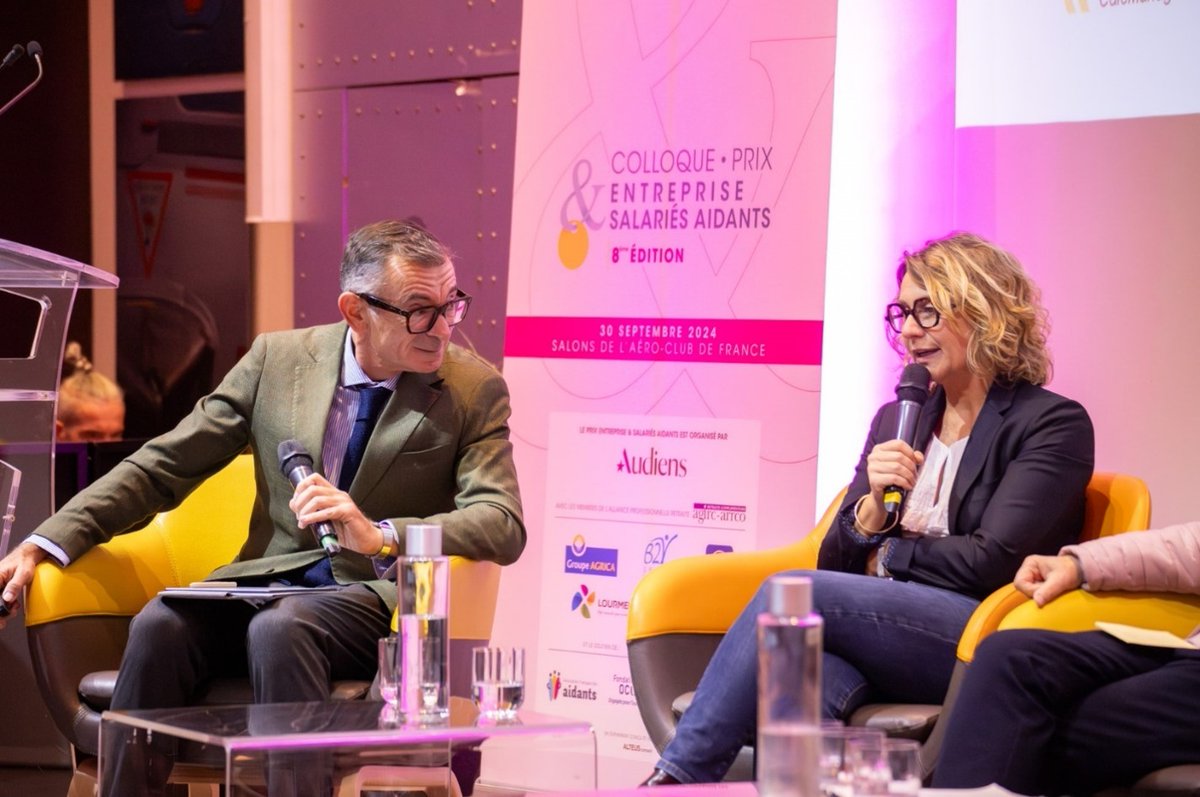 Audiens (@groupeaudiens) on Twitter photo 🧐 Et si l’entreprise devenait un véritable #repère pour les salariés #aidants ?
C’est l’une des convictions portées par <a href="/Fondat_DomusVi/">Fondation DomusVi</a>, lauréat du Prix Entreprise et Salariés Aidants.
👉 Lors de la table ronde organisée à l’occasion de la 8e édition, Céline Fabre, Directrice 🧐 Et si l’entreprise devenait un véritable #repère pour les salariés #aidants ?
C’est l’une des convictions portées par <a href="/Fondat_DomusVi/">Fondation DomusVi</a>, lauréat du Prix Entreprise et Salariés Aidants.
👉 Lors de la table ronde organisée à l’occasion de la 8e édition, Céline Fabre, Directrice
