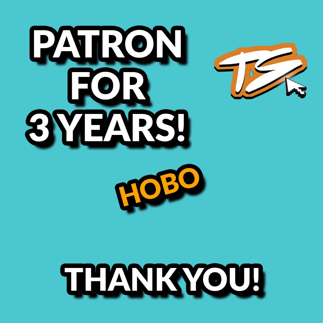 TurianShepard's tweet image. It’s that wonderful time again where I get to shoutout a Patron who has hit a big milestone!
This time it’s Hobo, who has now been a Patron of my channel for 3 whole years!
Thank you so much Hobo, I appreciate the support very much!