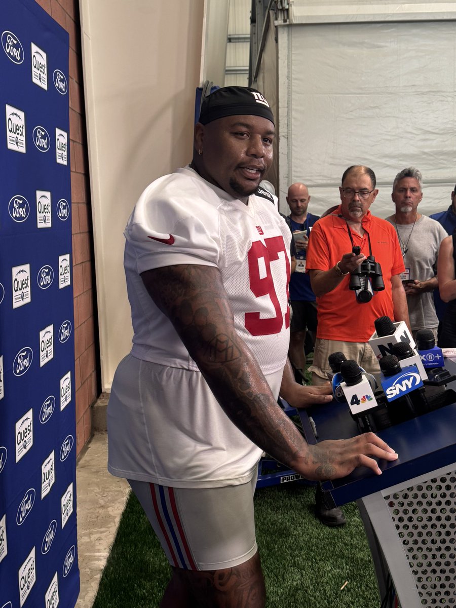 Connor_J_Hughes's tweet image. #Giants Dexter Lawrence said he got in some work today. Is feeling good as he works back from injury. He trusts plan team has in place