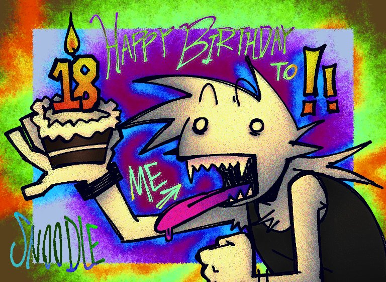 SN007LE's tweet image. A-day-late bday art