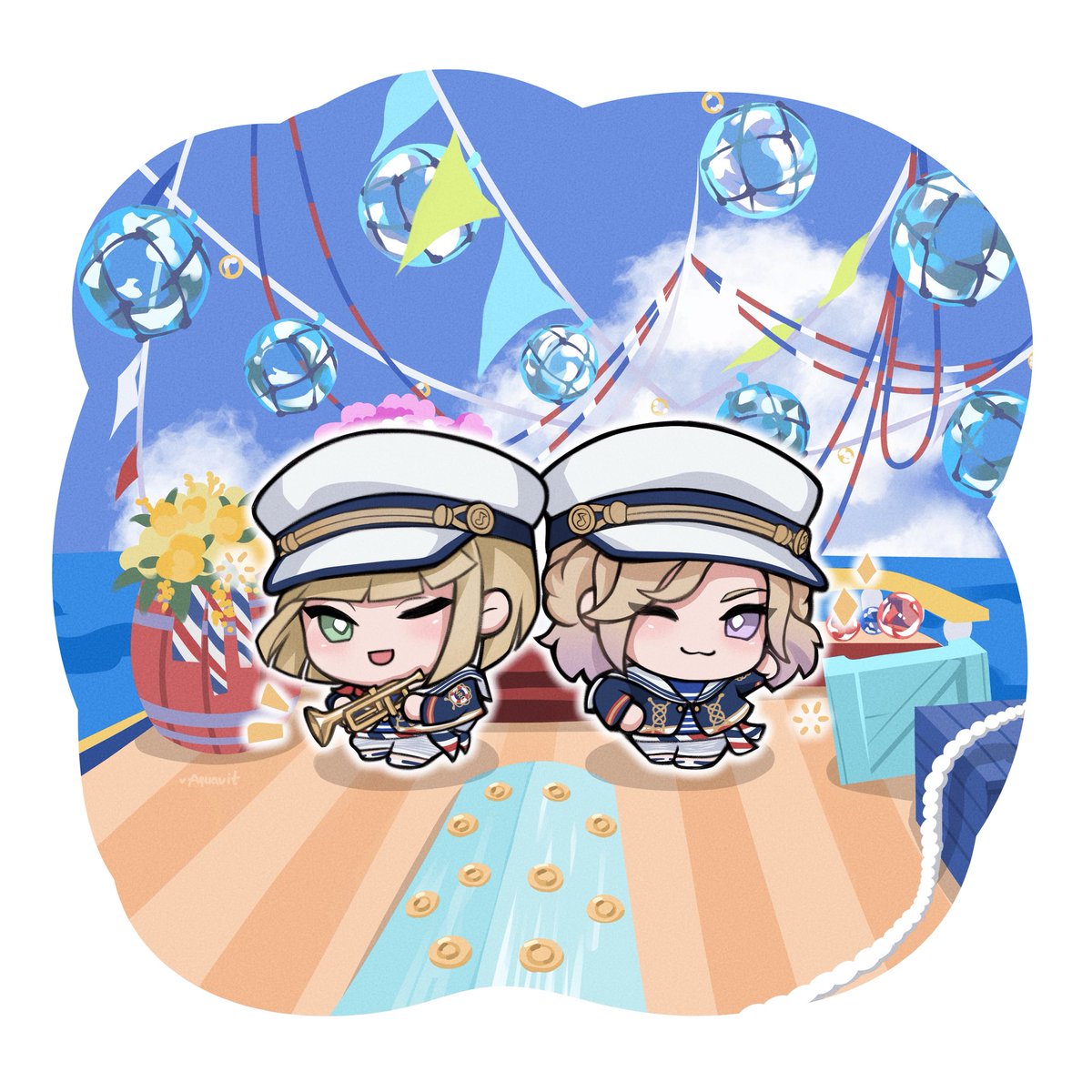 Aquavit0212's tweet image. 🌊ルクヴィル🫧
【※👑の姿捏造】