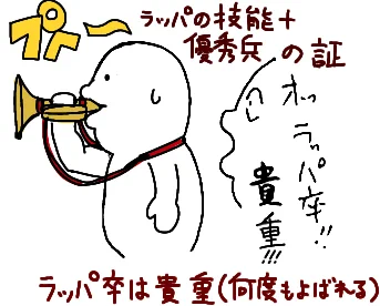 なんかこう…ちょっと不思議なんすけど…
水木しげる大先生の喇叭手のエピソードで、あんまり優秀じゃない兵隊がなる先入観がありましたけど…
召集時はクッソ重視されてて、喇叭技能者(喇叭手経験者)専用の特別な名簿が作られてたりするんですよねぇ?
どういう人がなってたんですかねぇ? 