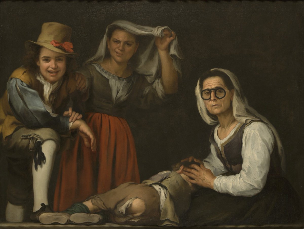 jdmccafferty's tweet image. Four Figures on a Step, c. 1655–60
Bartolomé Esteban Murillo
(Kembell Art Museum)