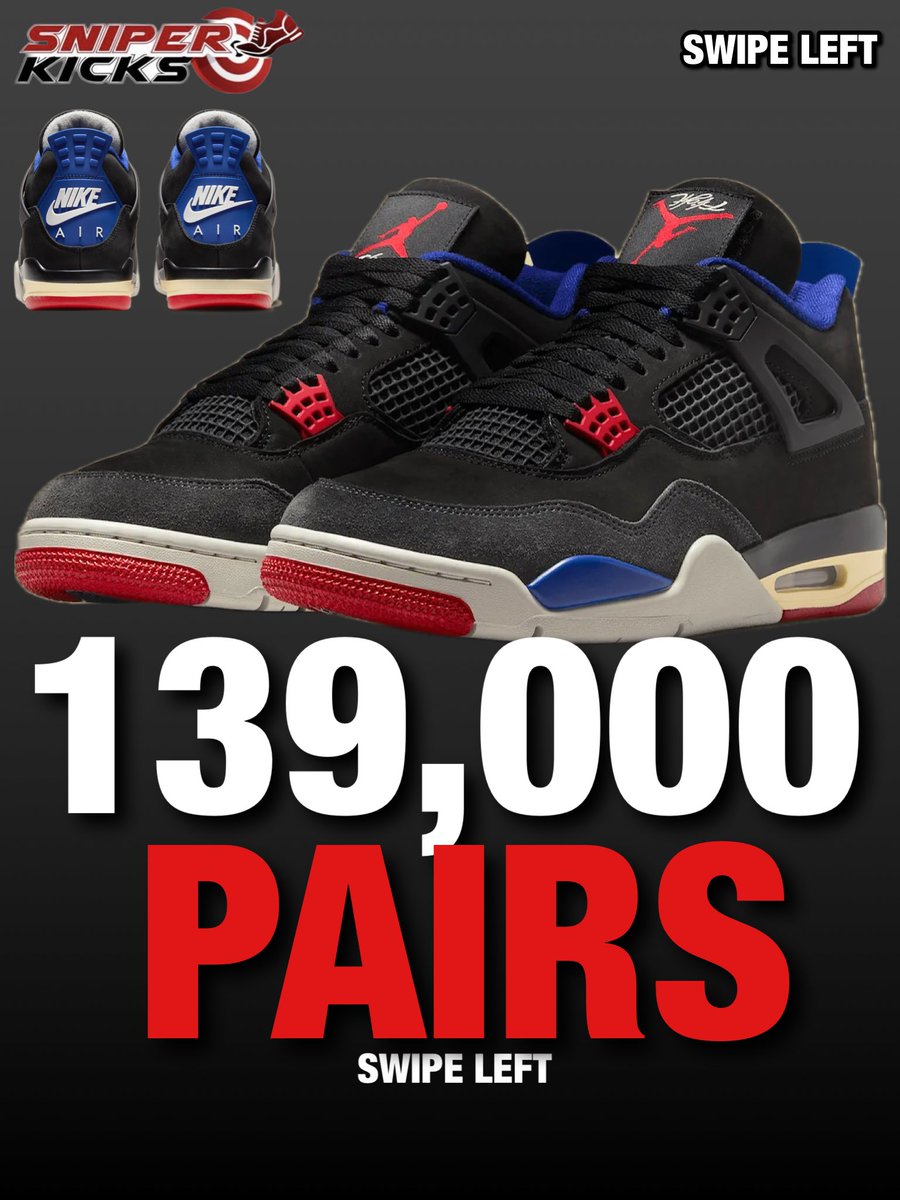 🚨 IT’S OFFICIAL: JORDAN 4 RARE AIR DROPS JULY 26! 🚨

139,000 pairs hitting Nike SNKRS.
220,000+ pairs total.

This is easily one of the best Jordan 4s of 2025 — clean design, perfect summer timing, and the hype is already crazy.

Mark your calendars