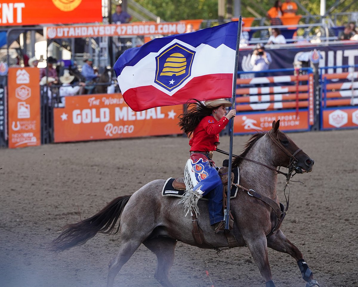 GovCox's tweet image. Pioneer Day is tomorrow, but the celebration is already underway.
From parades to rodeos, Utahns have long honored our founding by coming together. Catch the Days of '47 Rodeo through Saturday and celebrate the spirit that built this state.