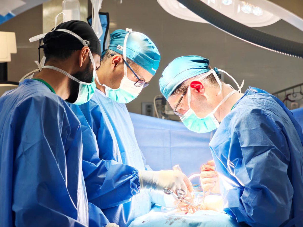 healpalestine_'s tweet image. WEST BANK MEDICAL MISSION-Spine mission underway in Nablus at Rafidia Hospital, led by Dr. Rami Saleh and Mohsen Abowath, alongside a medical implant specialist. Advancing specialized care for patients in the West Bank.