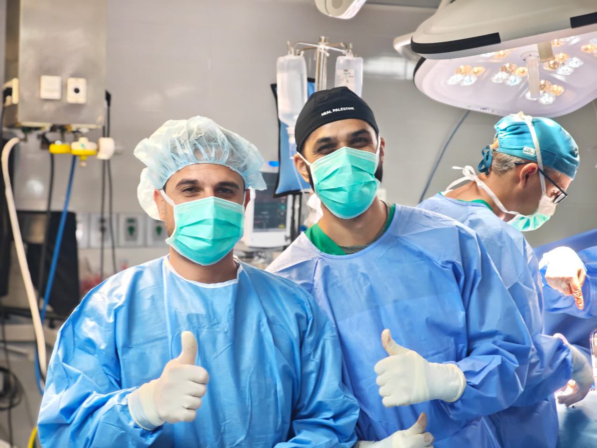 healpalestine_'s tweet image. WEST BANK MEDICAL MISSION-Spine mission underway in Nablus at Rafidia Hospital, led by Dr. Rami Saleh and Mohsen Abowath, alongside a medical implant specialist. Advancing specialized care for patients in the West Bank.