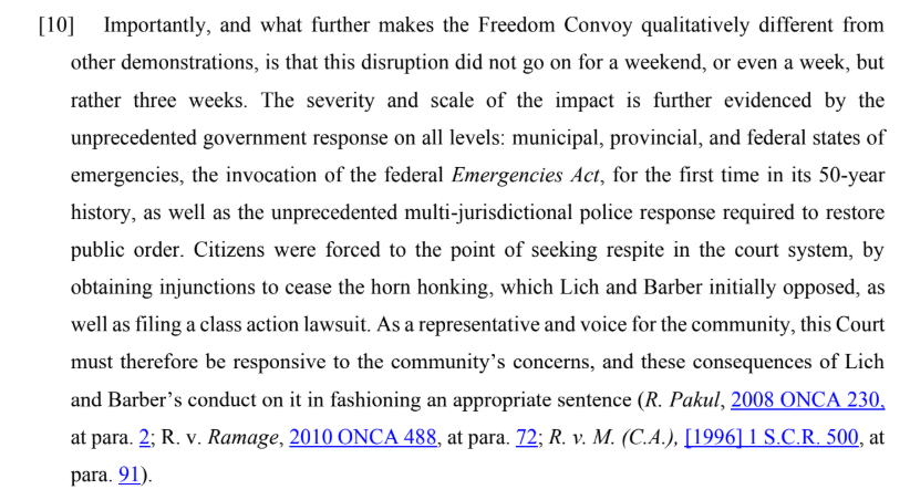 milly72810023's tweet image. In 50 years there has never been any other brutal impact or public dis-order that effected violently a vast amount of people in one area at the same time, that would precipitate the use of the Emergency's act. From the Crowns sentencing brief regarding the Lich and Barber trial.