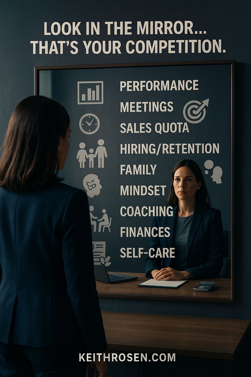 Don't look outward to find your greatest competitor or adversary. Just look in the mirror. The only person you're competing with every day, is your-self. Which is good news, because the power to change happens by tapping into your power of choice.