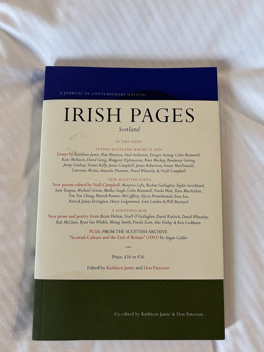 LiamMcIlvanney's tweet image. Picked up this special Scotland issue of Irish Pages in the Linen Hall Library in Belfast today. Looks to be essential reading…