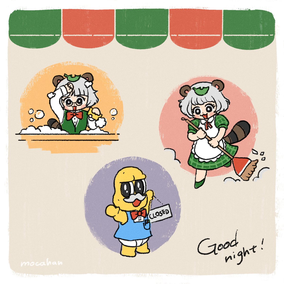 mocahan_pp's tweet image. 純喫茶ポコピー楽しかったー！
みんなで作るコラボカフェ、貴重な経験ありがとうございました🙏✨ぽこピーが大好き！！