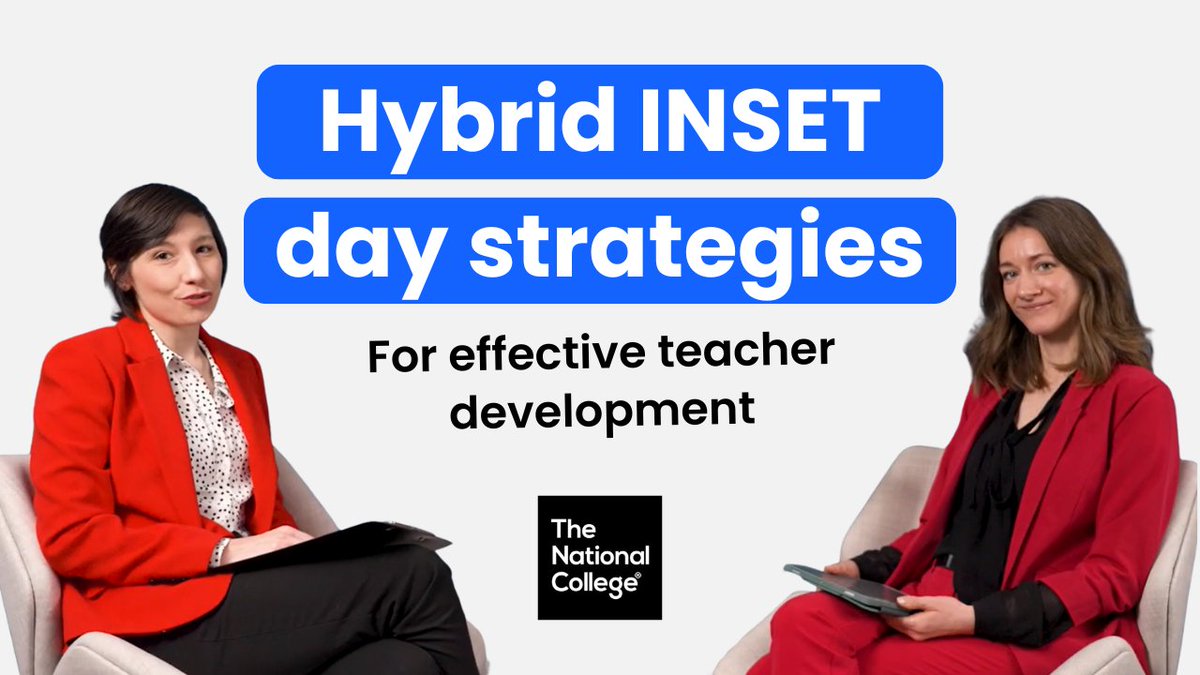 The National College (@thenatcollege) on Twitter photo Live now!🚨
How can you deliver effective and impactful hybrid INSET days? Dr. Brittany Wright explains how her trust approaches INSET days.
Perfectly timed for September. Watch now: youtube.com/watch?v=frztdd…
#edutwitter #teachertwitter <a href="/wright_read/">Dr Brittany Wright</a> Live now!🚨
How can you deliver effective and impactful hybrid INSET days? Dr. Brittany Wright explains how her trust approaches INSET days.
Perfectly timed for September. Watch now: youtube.com/watch?v=frztdd…
#edutwitter #teachertwitter <a href="/wright_read/">Dr Brittany Wright</a>
