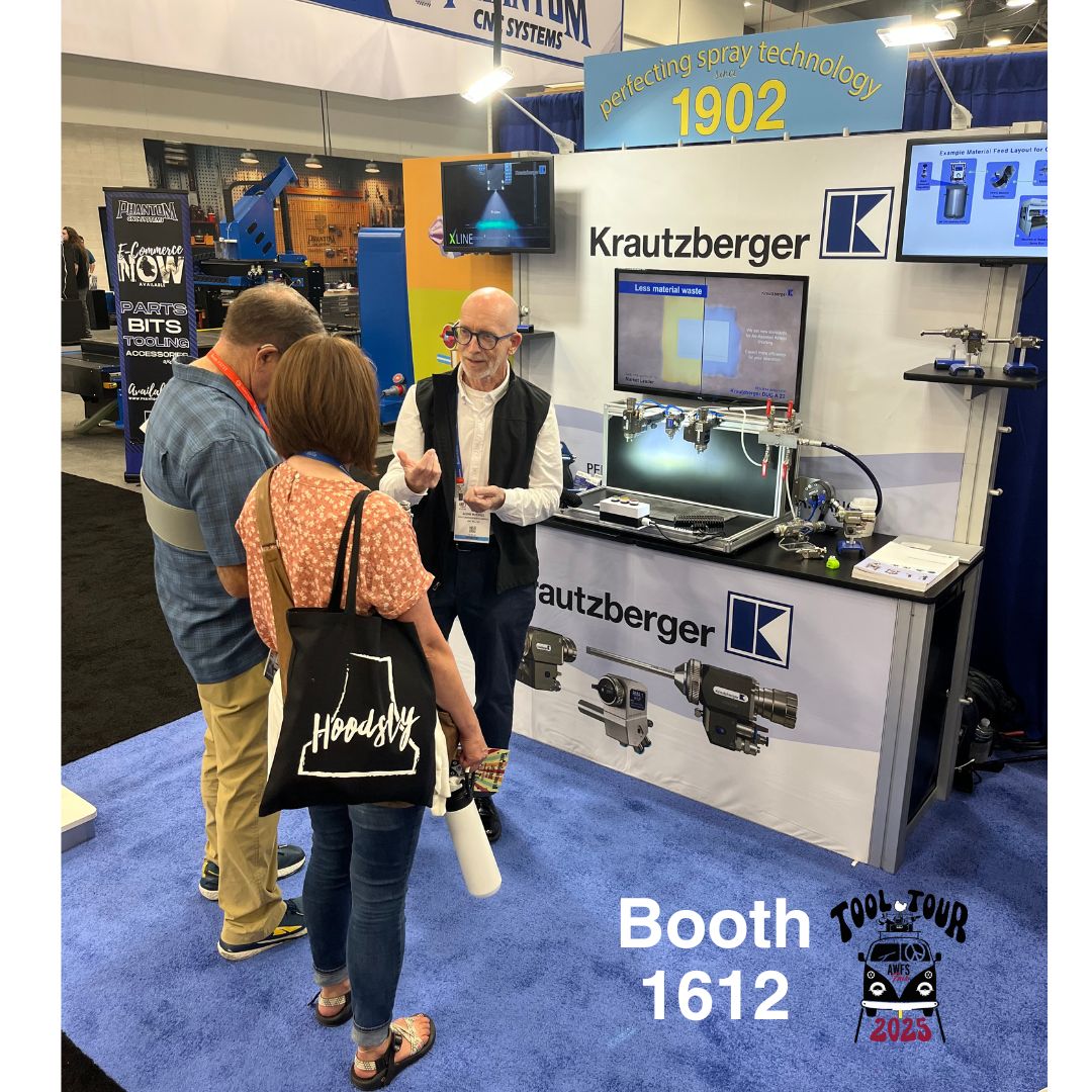 KrautzbergerNA's tweet image. 🔷 We are ready for Day 2 at @AWFSFair ! Visit Booth 1612 for all of your spray finishing applications and see live demos all day! #krautzberger #spraysolutions #spraytechnology #finishes #finishingsolutions #spraygun #awfsfair2025 #awfstooltour #thrivein25