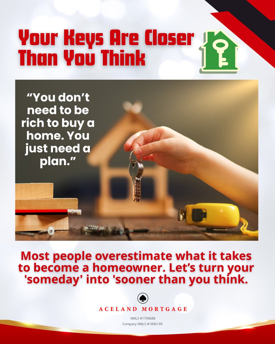 aceland_'s tweet image. 🏡 Ready to take the first step toward owning your dream home? With Aceland Mortgage, we're here to guide you every step of the way. From expert advice to personalized plans, we'll help make your homeownership dreams a reality. Let's get you closer to holding those keys! 🔑 #Acel