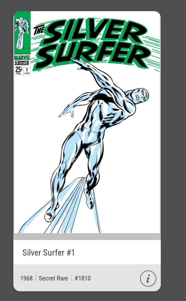 GlowingChest's tweet image. ⚪ FIRST PULL AND SILVER SURFER SR #1810 🙌🎆 (#1 Aug 1 comic) and on the market got common #1811. Neighbor mints 💯✨️ and completed set ✅️ @veve_official @DavidYuNZ #veve #nfts #nft