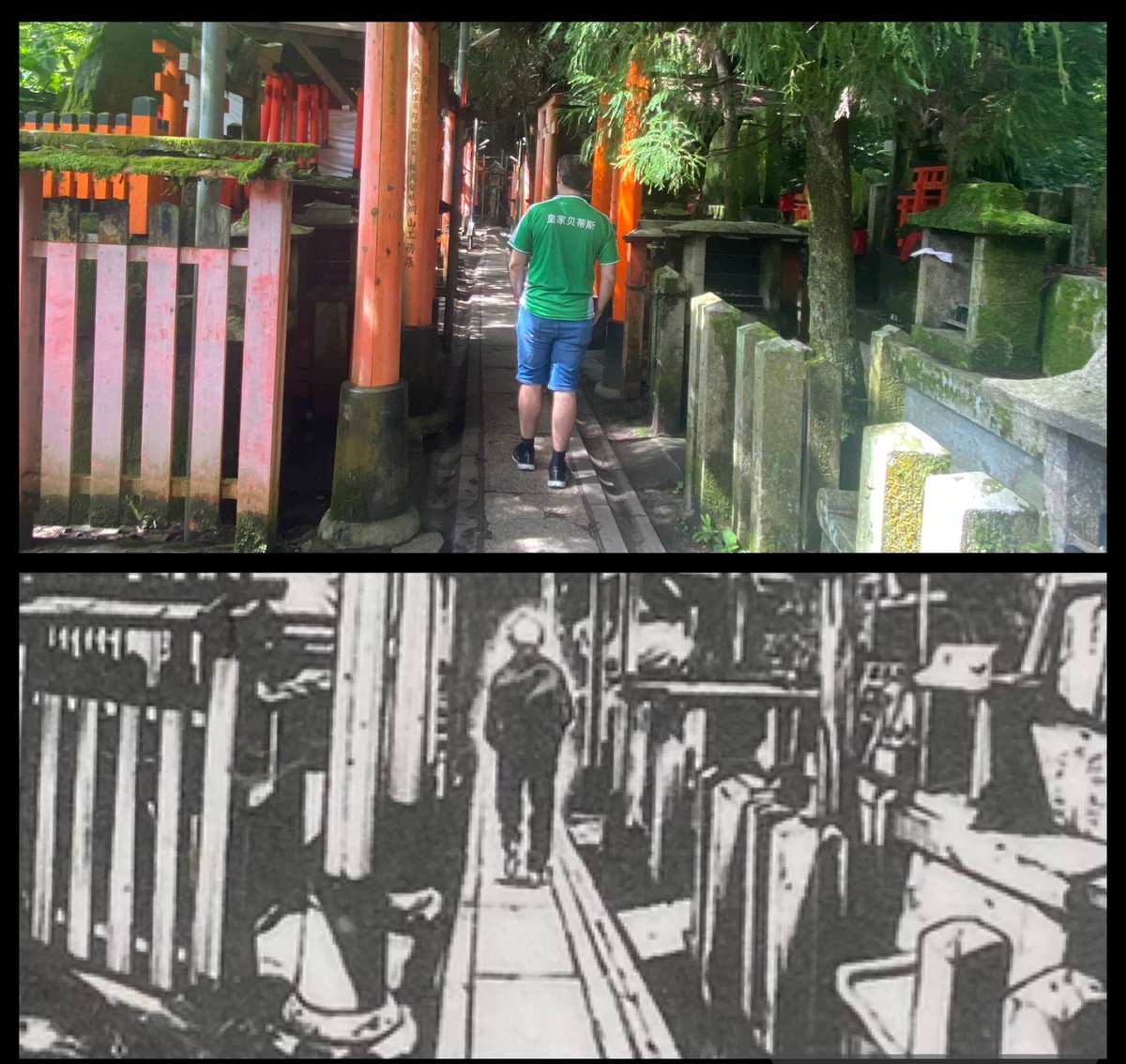 ¡Recreando nuevamente esta viñeta del manga ‘Jujutsu Kaisen 0’ en Fushimi Inari (Kioto)!

#JujutsuKaisen