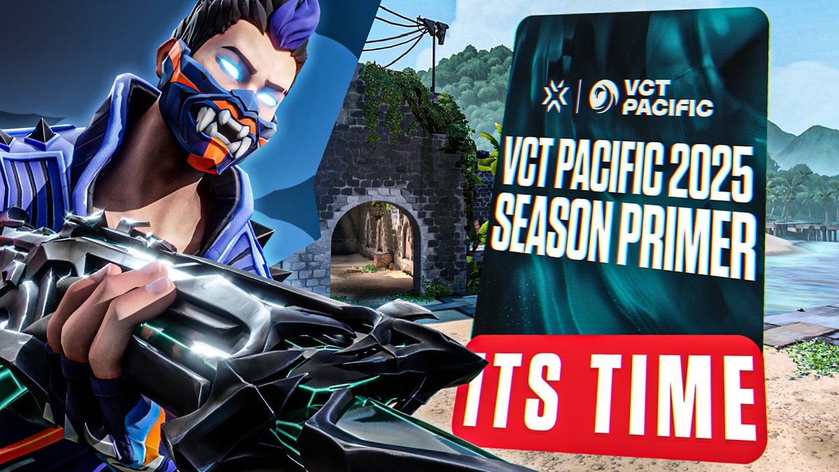 IT’S TIME.
created this thumbnail for the VCT Pacific 2025 season primer 🌊
#vct #valorant #gfx #thumbnail #design #esports #designer #VCTPacific #digitalart #photoshop