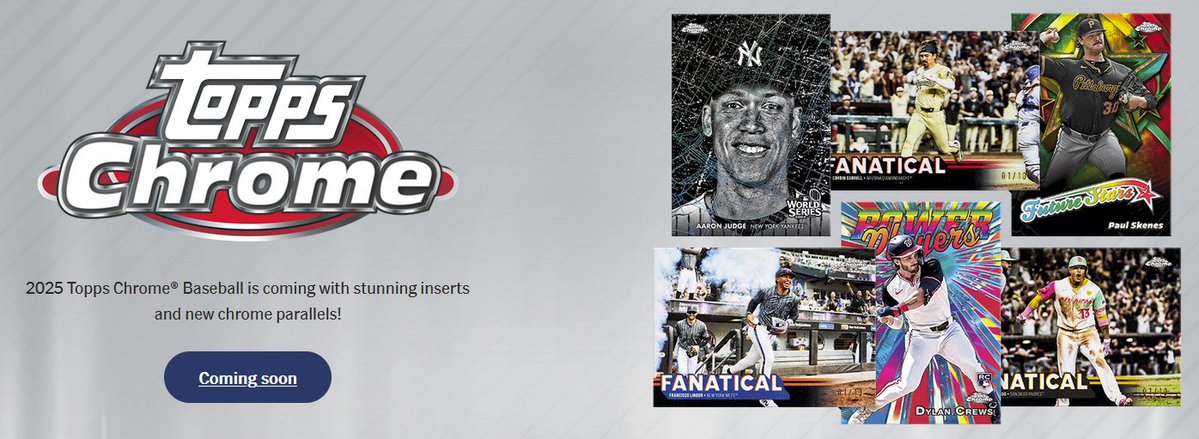 CardPurchaser's tweet image. 2025 Topps Chrome release day drop is LIVE now at Topps! #topps #ad
Jumbo case: thetoppscompany.sjv.io/091N33
Hobby case: thetoppscompany.sjv.io/Vx05WR
Jumbo box: thetoppscompany.sjv.io/bO0oeB
Hobby box: thetoppscompany.sjv.io/3JLN3v