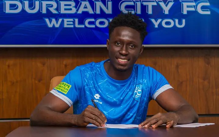 Kickgh's tweet image. Frederick Asare: Former Black Stars goalkeeper signs for Durban City FC until 2027
READ: kickgh.com/ghabroad/frede…