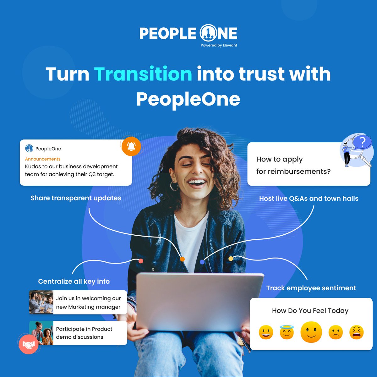 Mergers &amp; acquisitions come with change, uncertainty — and risk of employee disengagement.
PeopleOne helps you create a single source of truth for updates, Q&amp;As, policies, and two-way communication.

bit.ly/3H0fSkz

#mergercommunicationtools