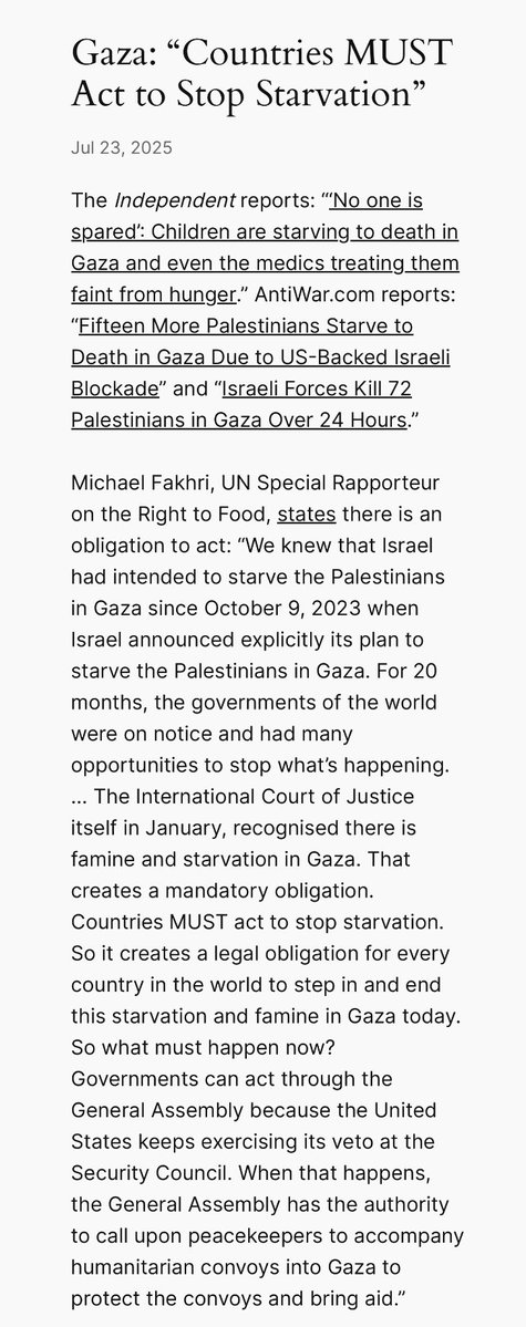 accuracy's tweet image. Gaza: “Countries MUST Act to Stop Starvation”
accuracy.org/release/gaza-c…