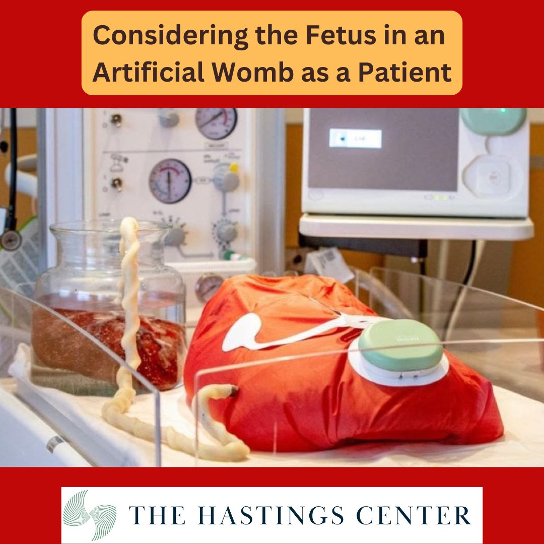 The Hastings Center (@hastingscenter) on Twitter photo 🤖🍼 Artificial wombs are no longer science fiction! But as we move closer to partial ectogenesis new ethical questions arise. Should a fetus in an AW be considered a patient?👶
HC President <a href="/VarditRavitsky/">Vardit Ravitsky</a> & co-authors of this new article argue yes!
📖 bit.ly/3GNPmeh 🤖🍼 Artificial wombs are no longer science fiction! But as we move closer to partial ectogenesis new ethical questions arise. Should a fetus in an AW be considered a patient?👶
HC President <a href="/VarditRavitsky/">Vardit Ravitsky</a> & co-authors of this new article argue yes!
📖 bit.ly/3GNPmeh