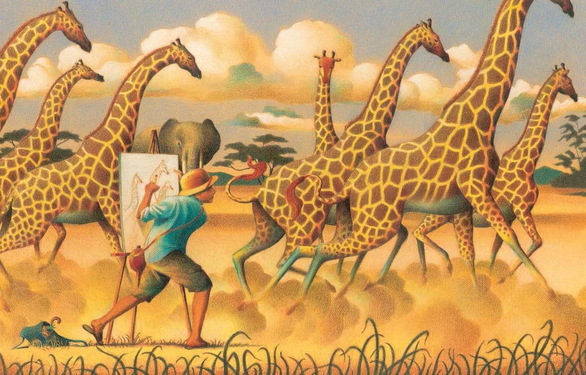 HWarlow's tweet image. Good Afternoon
Children’s book Illustrator
Raul Colon
New York artist .
This is ‘Boy Drawing Giraffes’
Watercolour and Pencil on Paper
Love this one