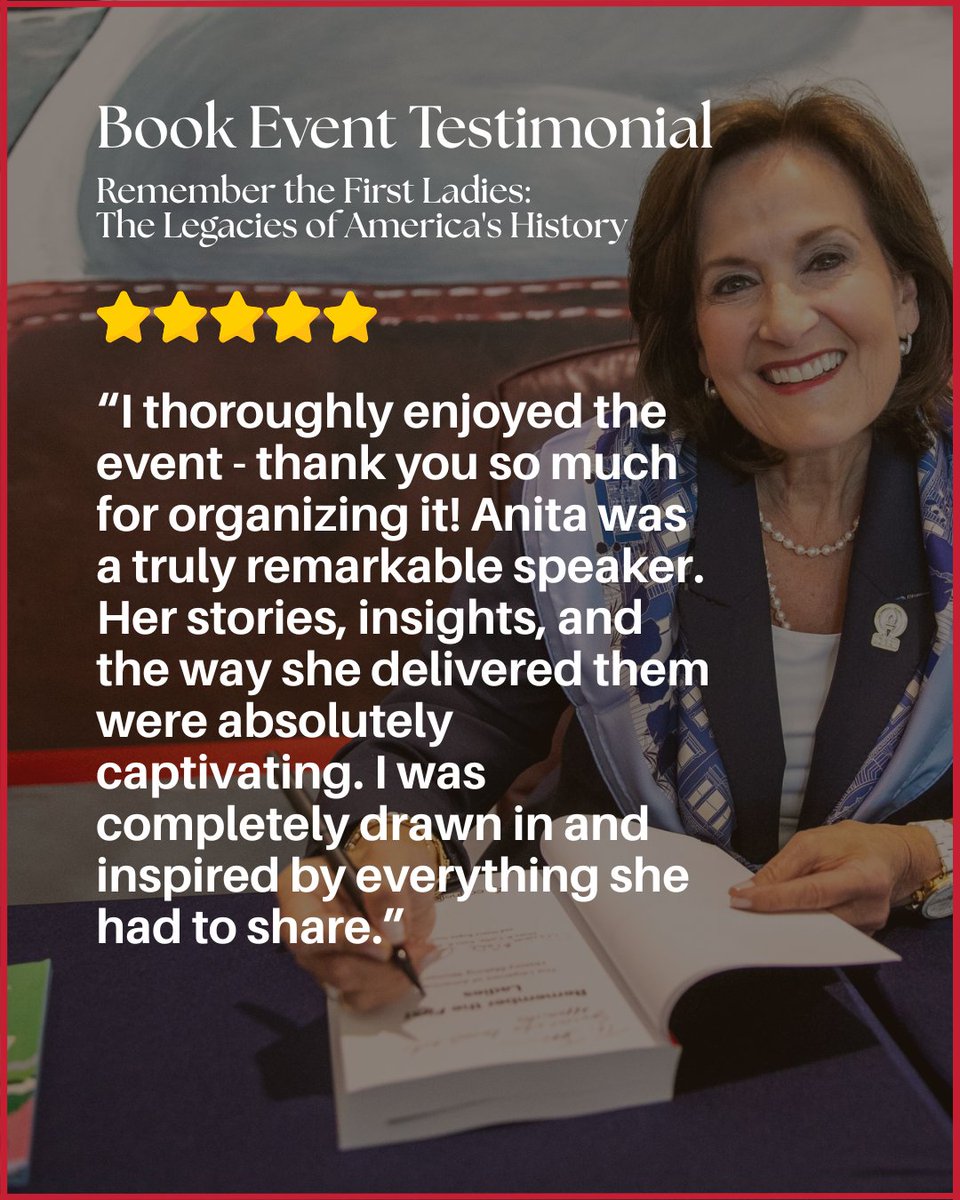 One of the greatest joys of the First Ladies book journey has been connecting with audiences nationwide—sharing untold stories &amp; real-life lessons in leadership, motherhood, &amp; service. Thank you to all who’ve joined the conversation. #RememberTheFirstLadies
