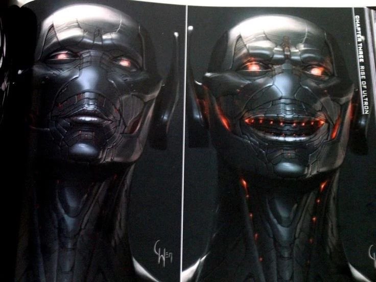 Skyline09454757's tweet image. Scrolling Through Pinterest and I found this Ultron Concept Art, this is so idk humanoid? It’s hella creepy ngl