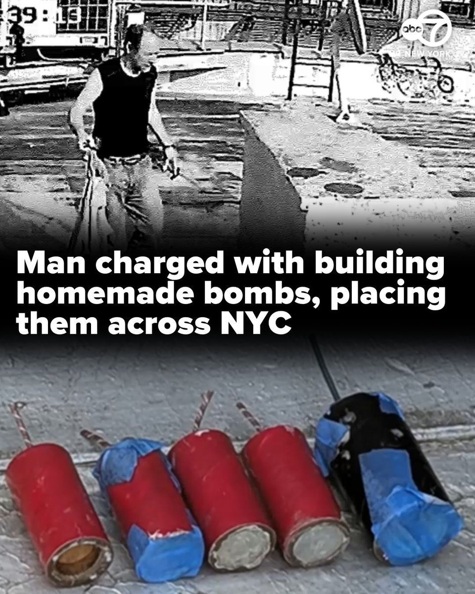 ABC7NY's tweet image. Story here 👉️ 7ny.tv/3IGq56k | A terrifying plot in Manhattan -- foiled.
Federal authorities say a Long Island man built homemade bombs and stashed them across the city.