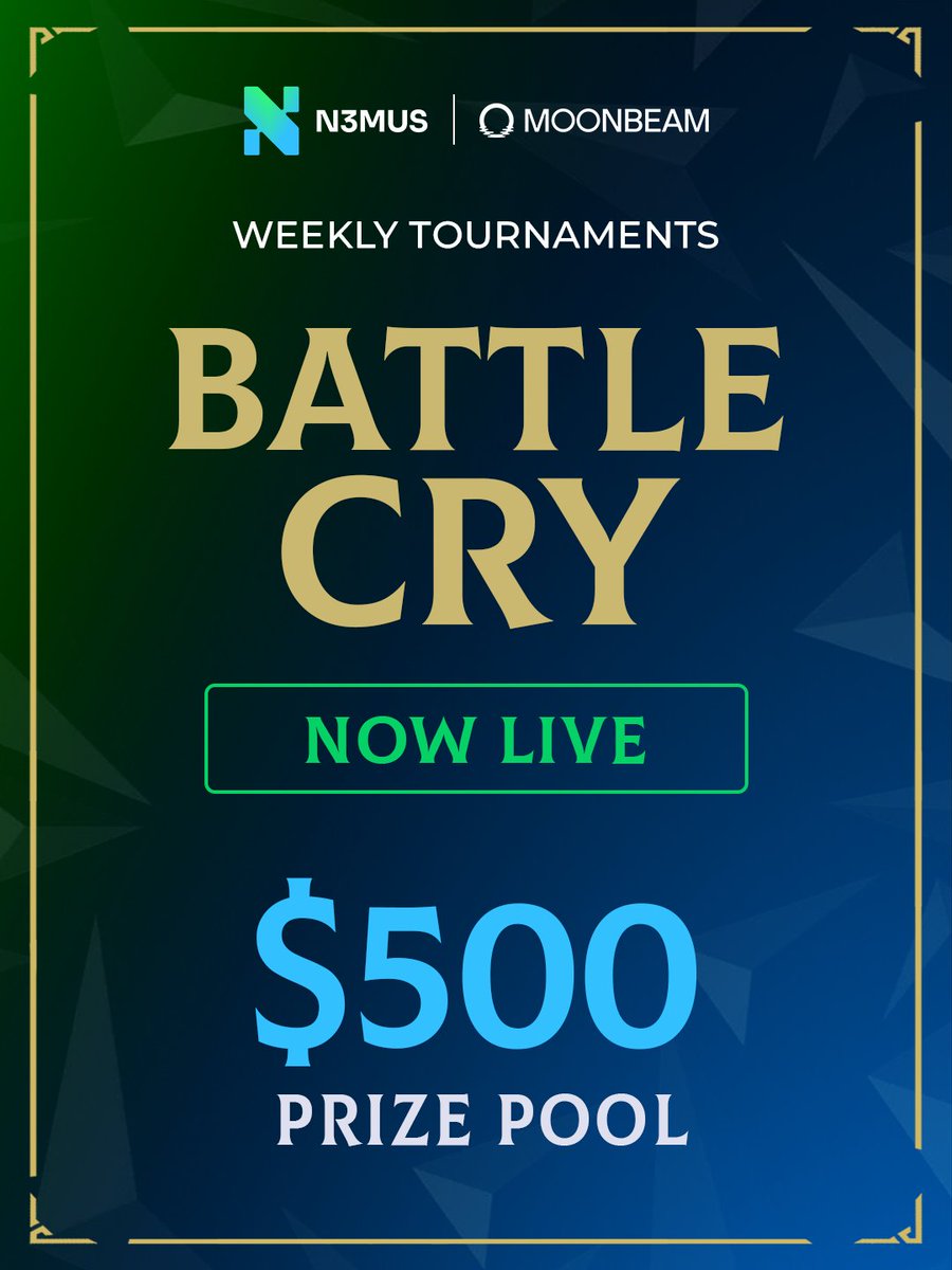 Olderfall's tweet image. 🗡 BATTLE CRY — A new Tournament has begun
The Arena doesn’t wait for silence. It feeds on noise.
New challengers, old rivals. Every clash shouts one truth: glory isn’t given. It’s taken.
🎮Play for free → hub.n3mus.com/tournaments/ba…
@MoonbeamNetwork | @N3musFdn