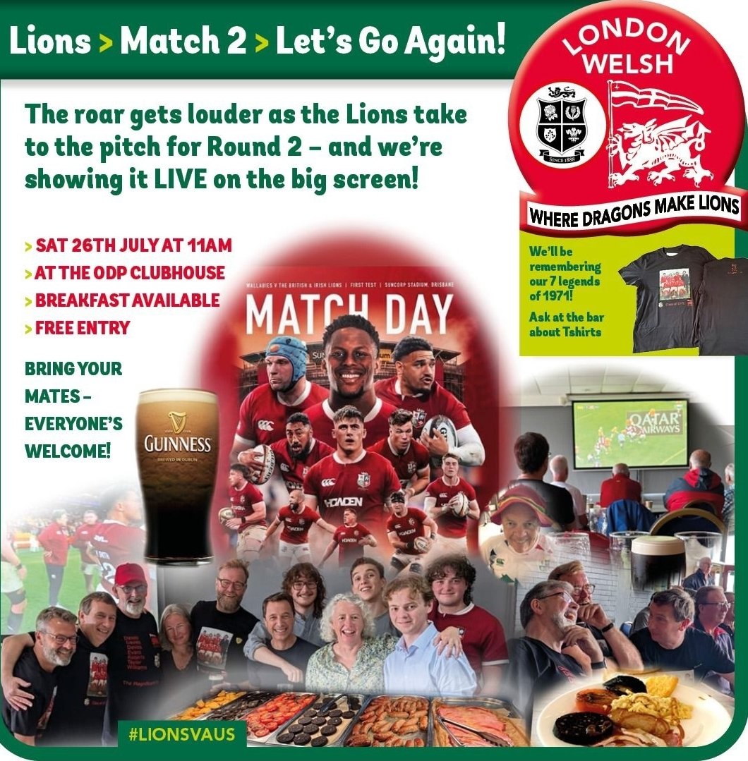 LondonWelshRFC's tweet image. JOIN US ! THE HOME OF LIONS AT THE HEART OF THE DRAGON 🦁