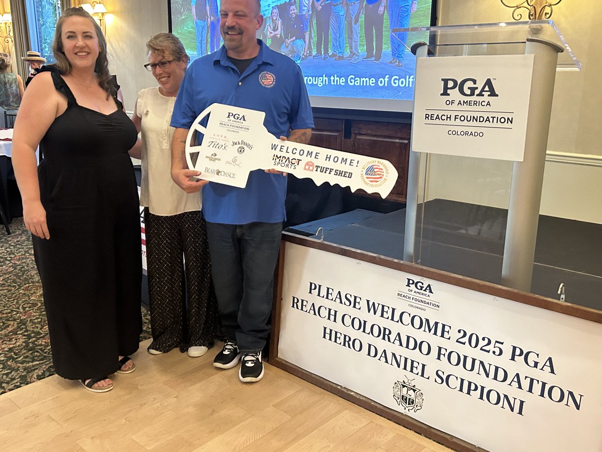 Military Warriors (@warriorssupport) on Twitter photo Former U.S. Army SPC Daniel Scipioni received a 3-yr sponsorship from <a href="/PGAREACH/">PGA of America REACH Foundation</a> along w/ his mortgage-free home from <a href="/BankofAmerica/">Bank of America</a>! Huge thanks to PGA REACH for also donating a TUFF Shed & golf simulator. Grateful for your service, SPC Scipioni!
#VeteranSupport #CombatVet Former U.S. Army SPC Daniel Scipioni received a 3-yr sponsorship from <a href="/PGAREACH/">PGA of America REACH Foundation</a> along w/ his mortgage-free home from <a href="/BankofAmerica/">Bank of America</a>! Huge thanks to PGA REACH for also donating a TUFF Shed & golf simulator. Grateful for your service, SPC Scipioni!
#VeteranSupport #CombatVet