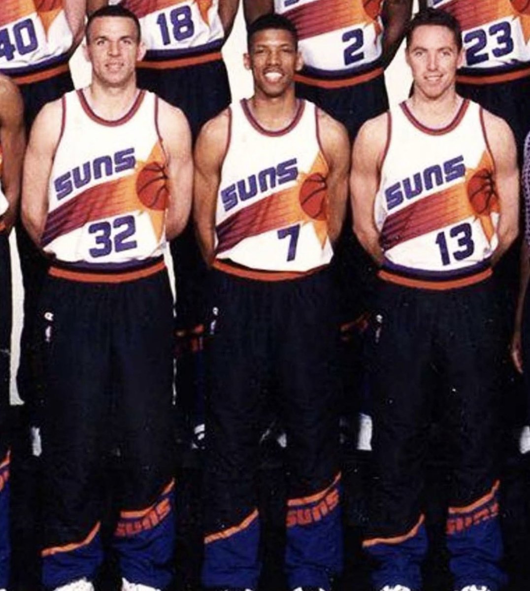 mikedokter's tweet image. To think that these three guys were on the same team at the same time in ‘97 is mind blowing. 🏀

Can you imagine that guard camp?  🤯