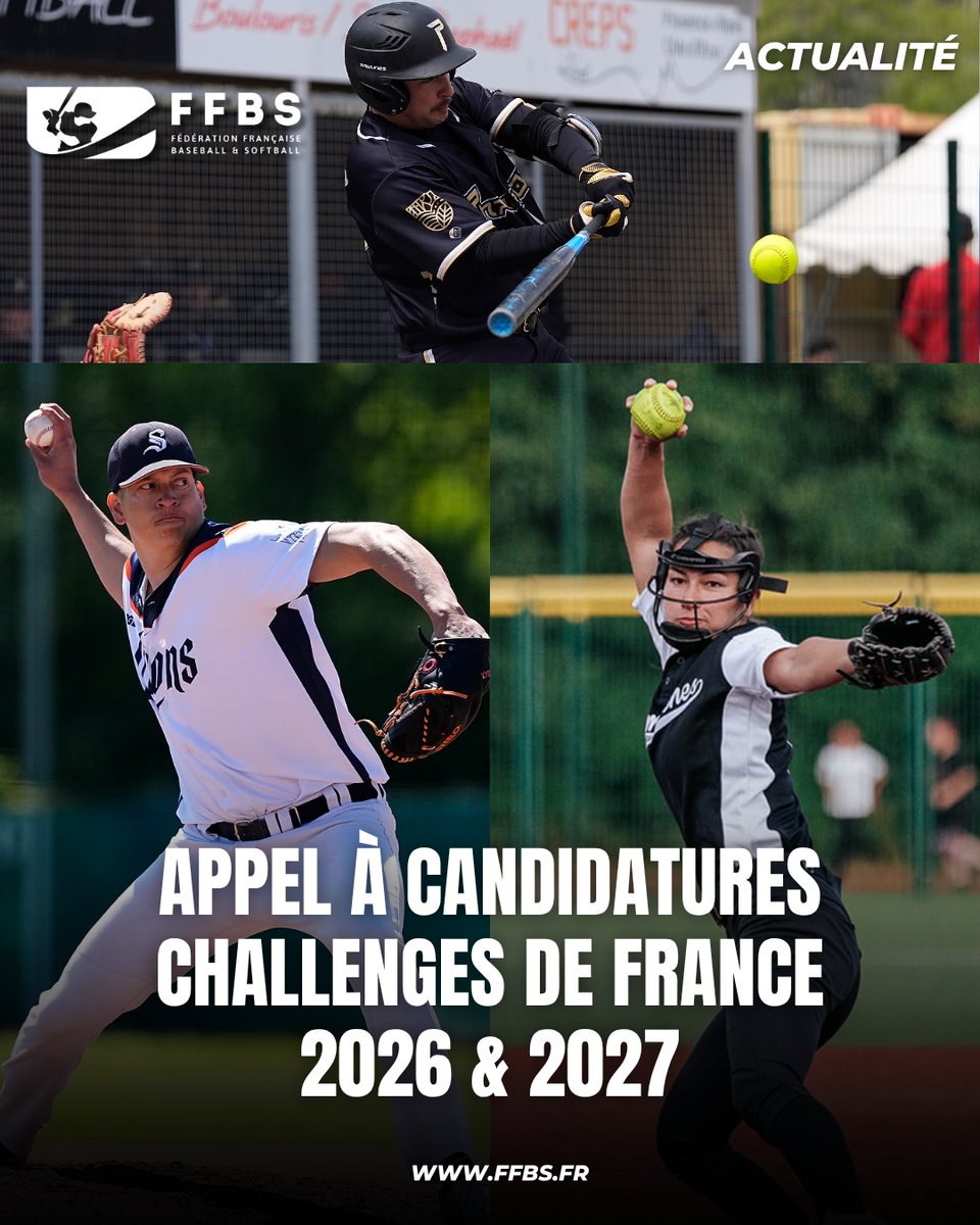 ffbs_baseball's tweet image. 🚨 Dernière ligne droite pour candidater à l’organisation des Challenges de France 𝟮𝟬𝟮𝟲 et 𝟮𝟬𝟮𝟳 🇫🇷
✅ Il est encore temps de déposer votre dossier !
ℹ️ Plus d'informations : ffbs.fr/appel-a-candid…
📸 : Nicolas LAUNAY – AS Evry Les Pharaons / Glenn GERVOT
