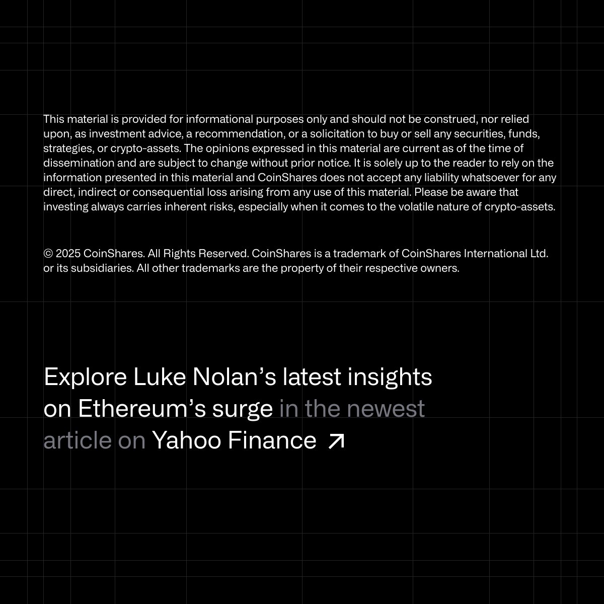 CoinShares US (@coinsharesus) on Twitter photo ‘It has been a long-awaited moment for Ethereum…’ Luke Nolan <a href="/Luke_eth_hl/">Luke N</a>
As stated by our Senior Research Associate, the signature of the Genius Act by Donald Trump last week and the emergence of ETH treasury companies (<a href="/BitMNR/">Bitmine BMNR</a>, <a href="/SharpLinkGaming/">SharpLink (SBET)</a>) mark an important milestone ‘It has been a long-awaited moment for Ethereum…’ Luke Nolan <a href="/Luke_eth_hl/">Luke N</a>
As stated by our Senior Research Associate, the signature of the Genius Act by Donald Trump last week and the emergence of ETH treasury companies (<a href="/BitMNR/">Bitmine BMNR</a>, <a href="/SharpLinkGaming/">SharpLink (SBET)</a>) mark an important milestone