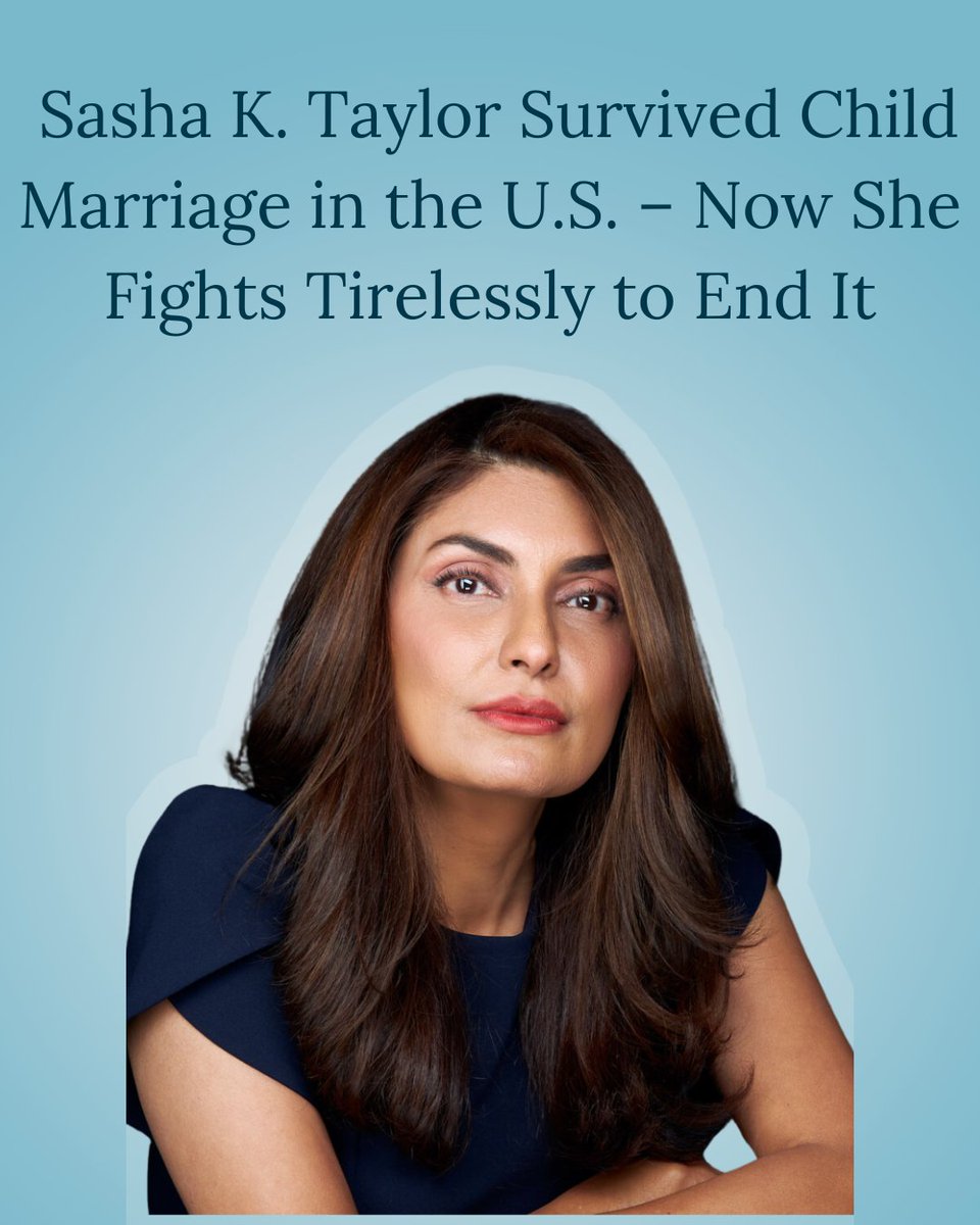 AHAFoundation's tweet image. Sasha K. Taylor survived child marriage in the U.S. and now fights tirelessly to end it. Her passion, dedication, and bravery are a testament to her commitment to protecting children. #EndChildMarriage #HumanRights theahafoundation.org/sasha-k-taylor…