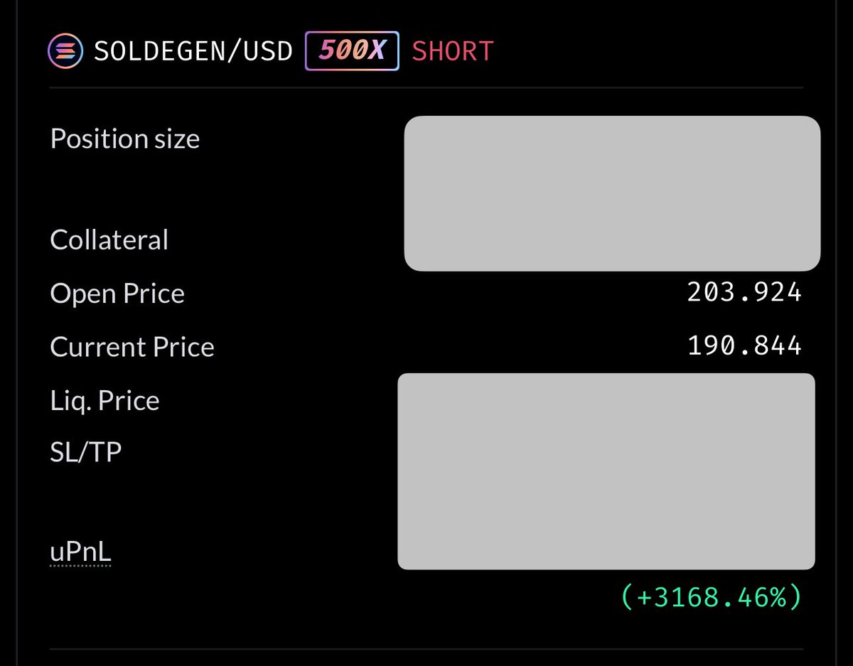 SteaksInSpace's tweet image. Mid day check in on the bag slapper 💰
500X #SOL on @GainsNetwork_io
🔥+3,168.46% 🔥
Stop is being trailed 👍
Stoked on a chonky deposit to @DriftProtocol AND my new @GetPyra card, just bought lunch with it. @GetPyra is built on @DriftProtocol so thats a huge plus in my book.