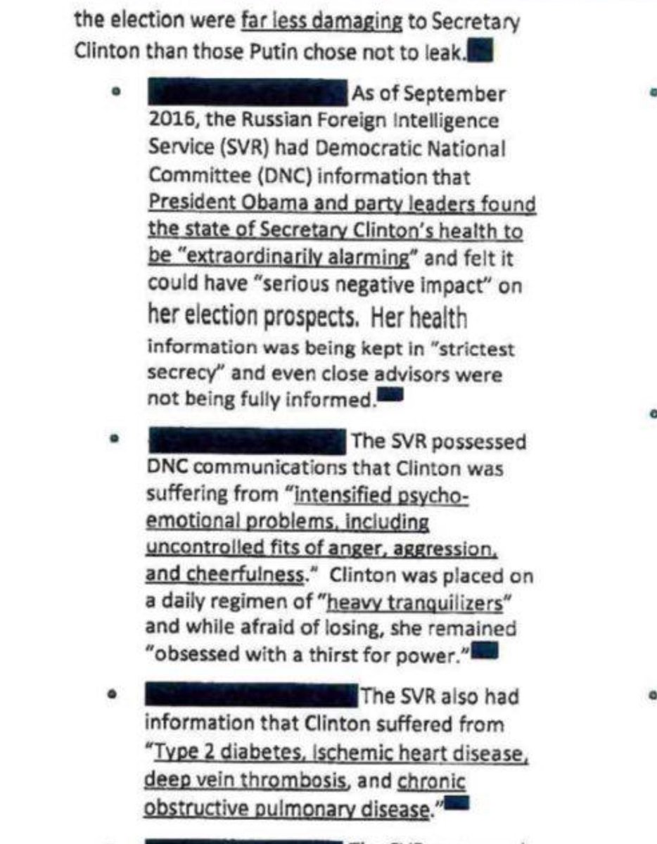 Read this about Hillary lol. Hillary was suffering from intensified, psycho, emotional problems, including uncontrolled fits of anger, aggression, and cheerfulness. Hillary was placed on a daily regimen of heavy tranquilizers.