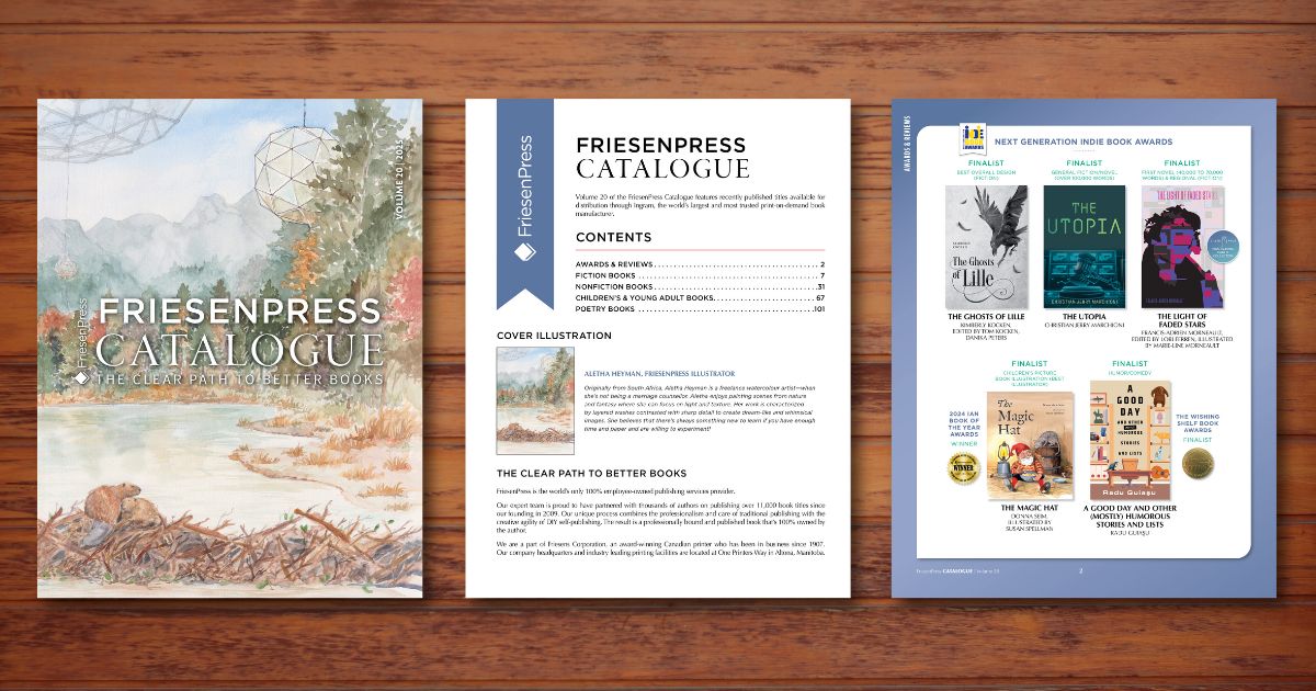 We’ve just released Volume 20 of the FriesenPress Book Catalogue — and it’s packed with incredible titles from our talented authors.

⬇️ Want a free digital copy of the full catalogue?
📚 Or even see your book in the next volume?

Explore it all here 👉 buff.ly/AkJsg3v