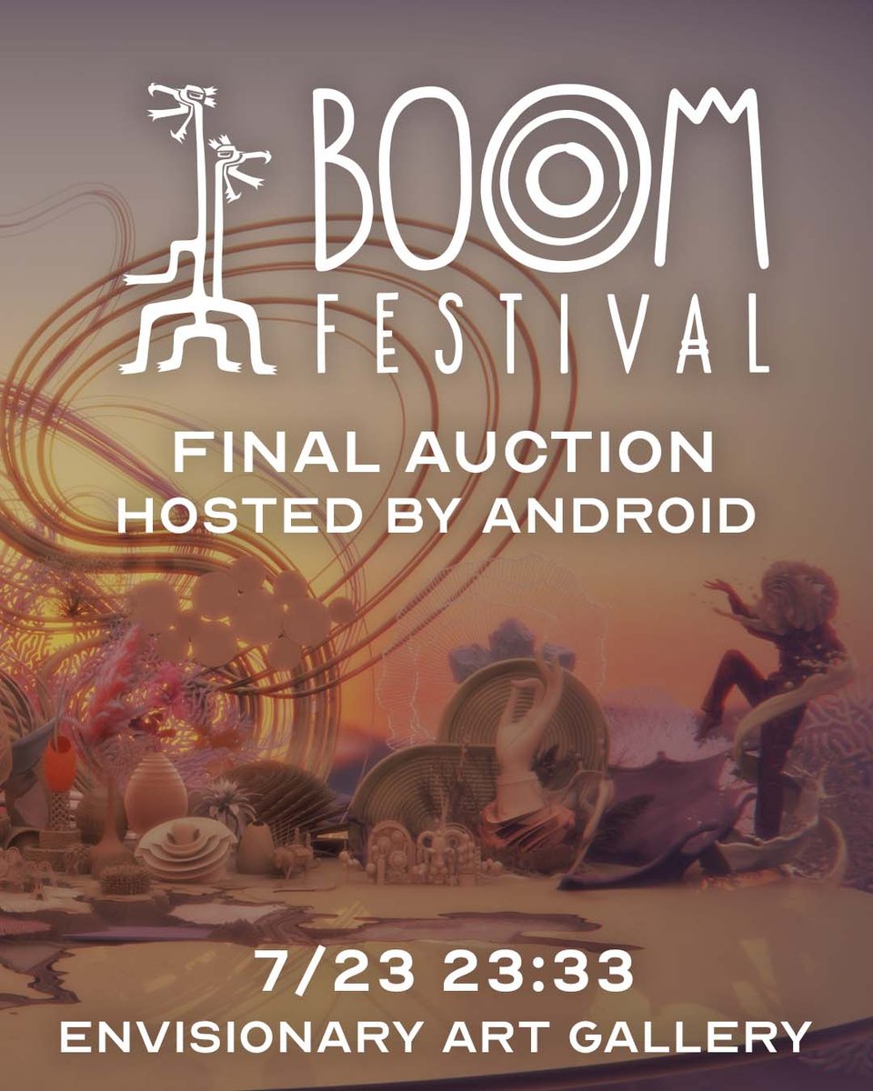 Android_Jones's tweet image. Final Auction TONIGHT at BOOM ⚡️
See you at the gallery 7/23 at 23:33
@boomfestivalHQ
#androidjones #boomfestival