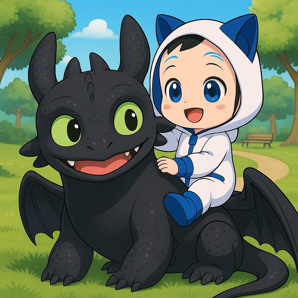 KittySpinCTO's tweet image. When you're this cute and powerful,
even dragons ask to be your pet.