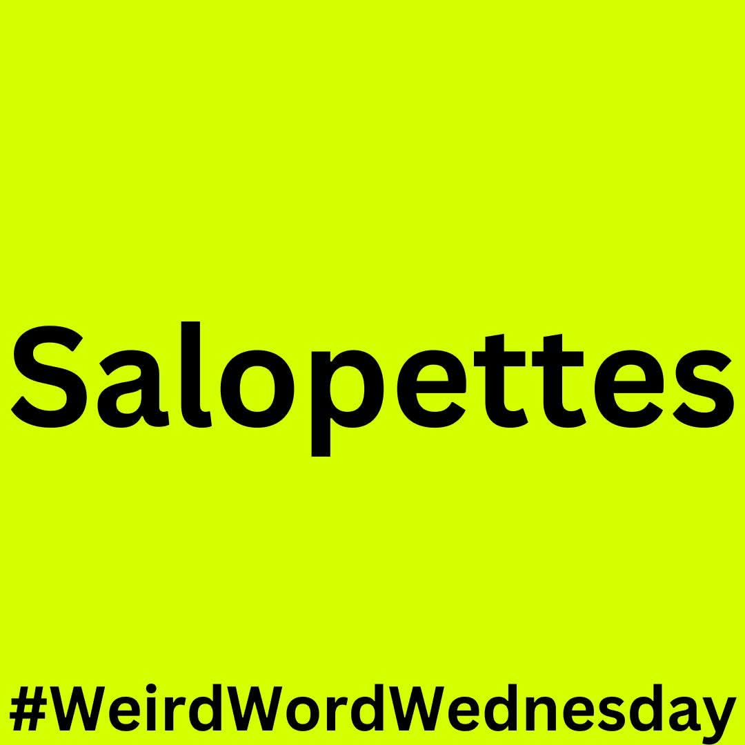For this #WeirdWordWednesday, your word is:

Salopettes: high-waisted skiing pants with shoulder straps

Your #challenge is to create your best sentence using it in the comments below. Have fun!
#words #readers #word #strangewords #books #literature #fiction #weird