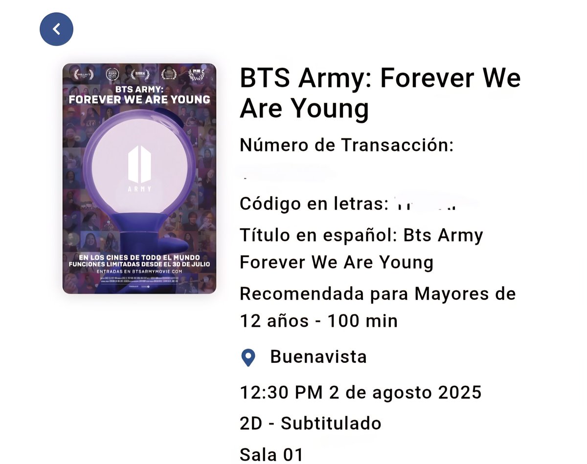 linafermar's tweet photo. Vendo boletas #bts #cinecolombia #Barranquilla #BTSARMY #foreverweareyoung https://t.co/DsI4MkUplO