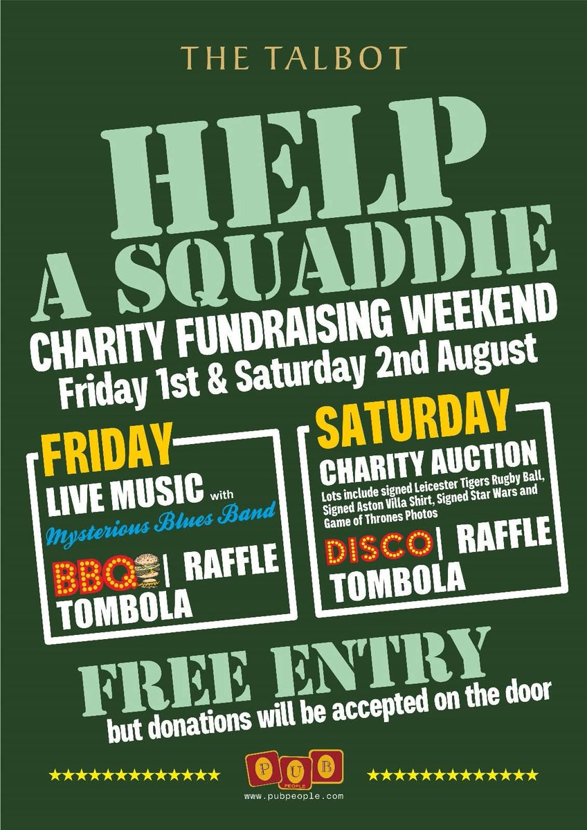 HelpASquaddie 1182523 (@helpasquaddie) on Twitter photo Plus BBQ on Saturday.
See you all there.
123 Hednesford Rd, Heath Hayes, Cannock WS12 3HL
Charity fundraising weekend in aid of <a href="/HelpASquaddie/">HelpASquaddie 1182523</a>
#Staffordshire #veterans
<a href="/VETERANSCHARITY/">The Veterans Charity</a>
<a href="/RobExRAF/">RAF Veteran.</a> <a href="/StaffsFire/">Staffordshire Fire and Rescue Service</a>
<a href="/vikianuk/">ian hardy</a> <a href="/RoyalAirForce/">Royal Air Force</a> Plus BBQ on Saturday.
See you all there.
123 Hednesford Rd, Heath Hayes, Cannock WS12 3HL
Charity fundraising weekend in aid of <a href="/HelpASquaddie/">HelpASquaddie 1182523</a>
#Staffordshire #veterans
<a href="/VETERANSCHARITY/">The Veterans Charity</a>
<a href="/RobExRAF/">RAF Veteran.</a> <a href="/StaffsFire/">Staffordshire Fire and Rescue Service</a>
<a href="/vikianuk/">ian hardy</a> <a href="/RoyalAirForce/">Royal Air Force</a>