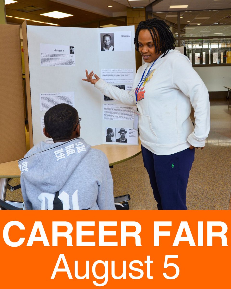District 287 is hosting a career fair and looking for passionate individuals to join our district and advance our mission. 

Date: Tuesday, August 5 | 2:30-5:30 p.m.
Location: North Education Center, 5530 Zealand Ave N, Minneapolis, MN 55428

Register now: docs.google.com/forms/d/e/1FAI…