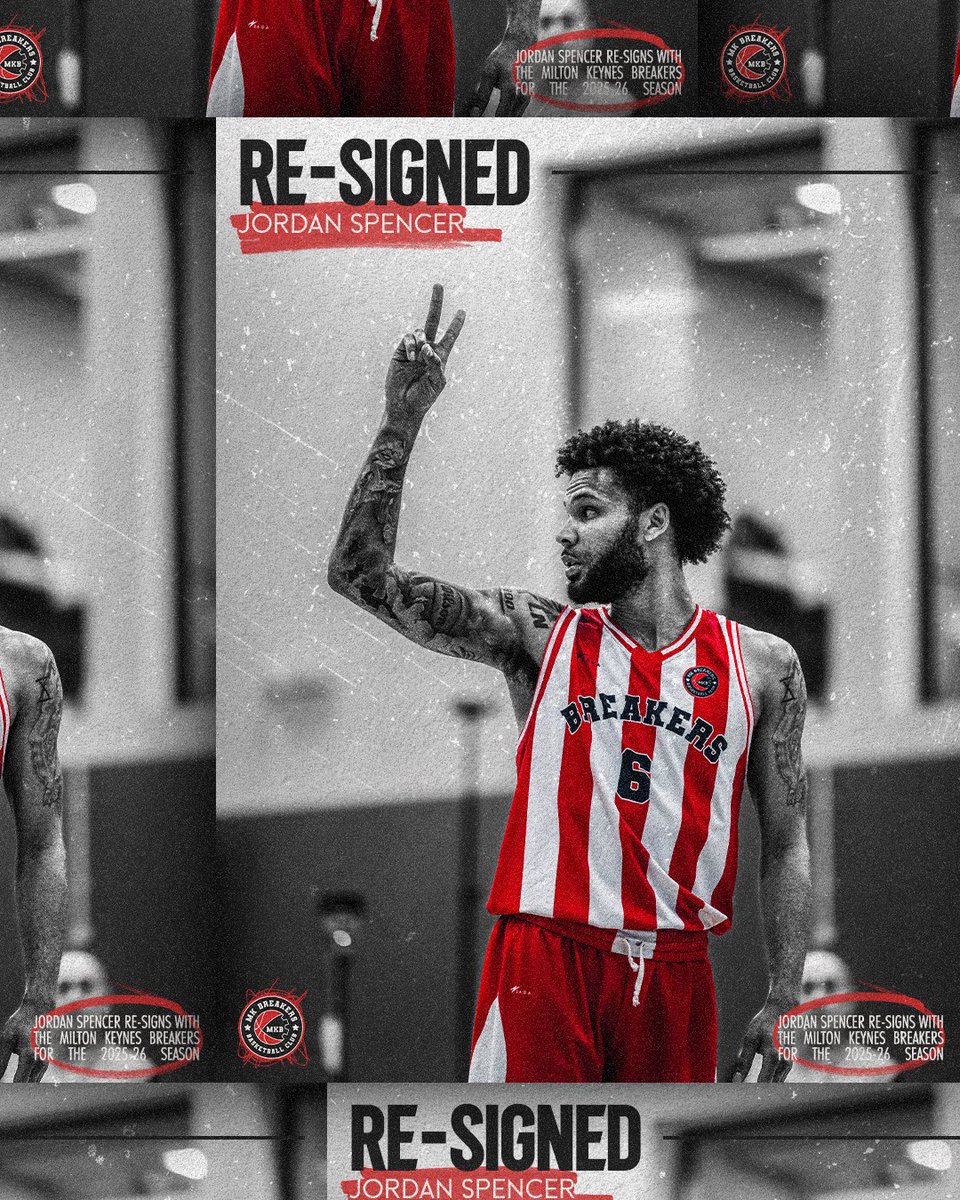 Milton Keynes Breakers Basketball Club (@mkbballclub) on Twitter photo βοΈ Jordan Spencer re-signs
Club Captain <a href="/Spenny247/">Jordan Spencer</a> has re-signed for the 2025-26 season, making him our first signing of the <a href="/BritChampBball/">BritishChampionshipBBall</a> era!
π Full Story: mkbasketball.club/2025/07/23/jorβ¦ βοΈ Jordan Spencer re-signs
Club Captain <a href="/Spenny247/">Jordan Spencer</a> has re-signed for the 2025-26 season, making him our first signing of the <a href="/BritChampBball/">BritishChampionshipBBall</a> era!
π Full Story: mkbasketball.club/2025/07/23/jorβ¦
