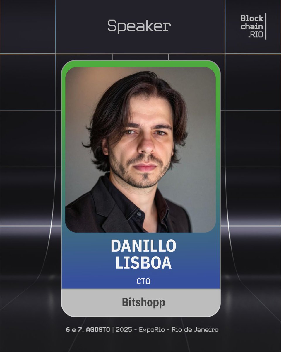 blockchain_rio's tweet image. Thrilled to announce Danillo Lisboa, blockchain expert and entrepreneur, as a keynote speaker at #BlockchainRIO2025!