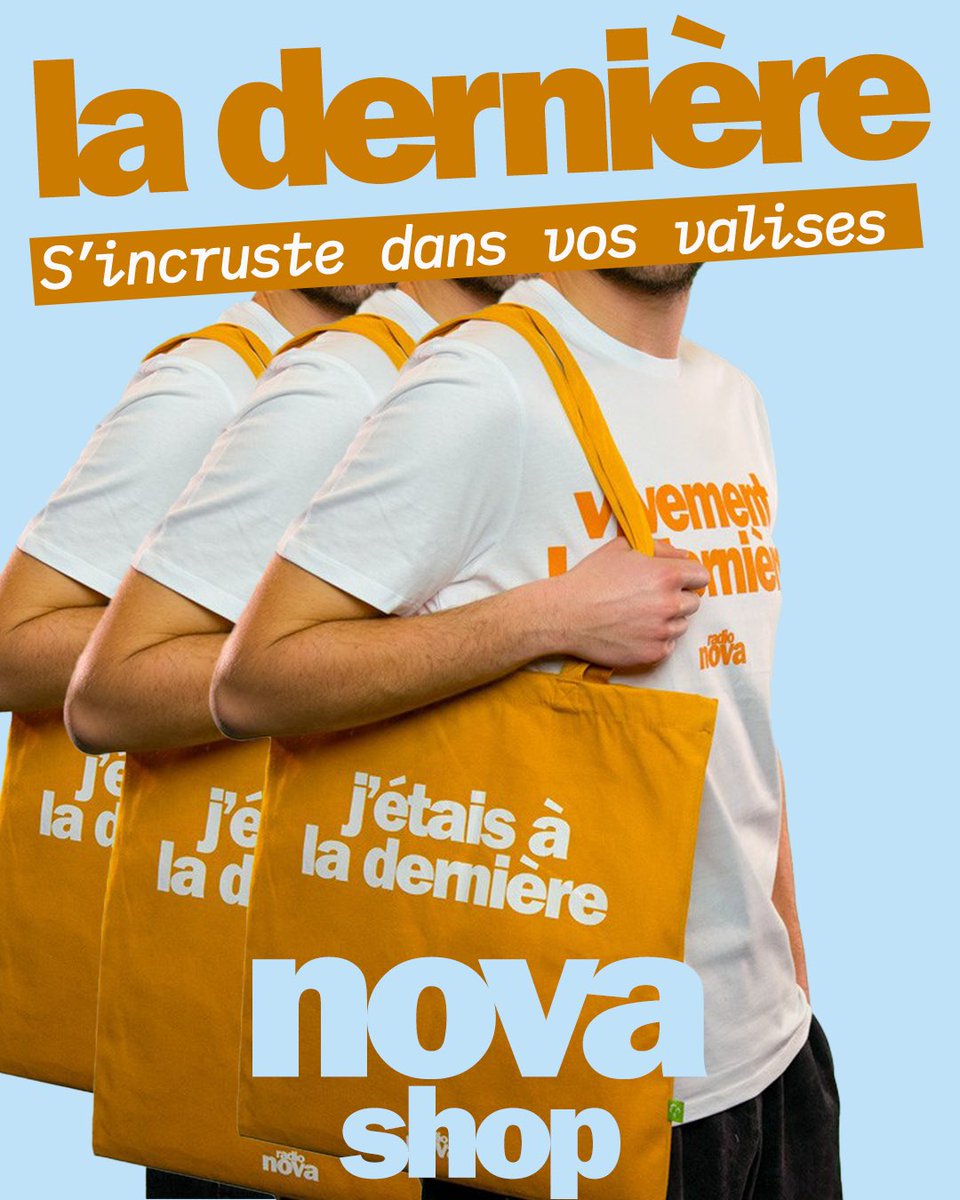 laRadioNova's tweet image. La dernière est en vacances, mais elle squatte quand même vos valises ☀️
Faites rayonner La dernière tout l’été avec le merch de l’émission dispo sur le Nova Shop 🔗 shop.nova.fr/fr/54-la-derni…