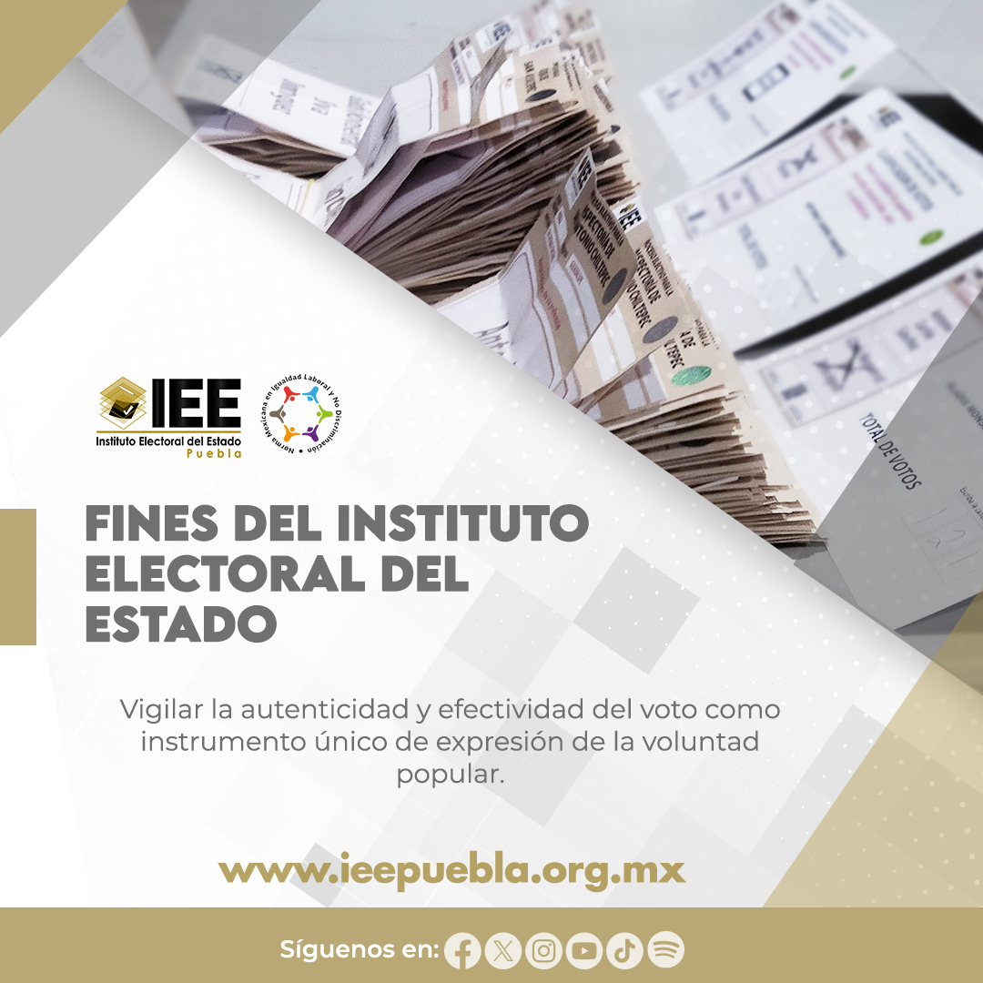 🗳️ El #IEEPuebla trabaja para asegurar que cada voto cuente y refleje la voluntad popular. Conoce más en: ieepuebla.org.mx